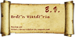 Brón Viktória névjegykártya